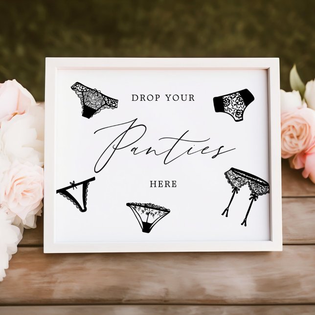 Drop Your Panties Lingerie Brautparty Fotodruck (Von Creator hochgeladen)