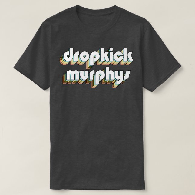 Dropkick Murphys Retro Rainbow Typografy Faded St T-Shirt (Design vorne)