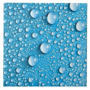 Droplets d'eau sur bleu   Carreaux céramiques pers