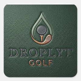 Droplyt Golf Heritage Grün Quadratischer Aufkleber