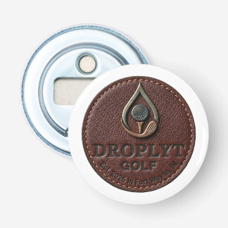 Droplyt Golf Signature Logo Knopfflaschenöffner Flaschenöffner