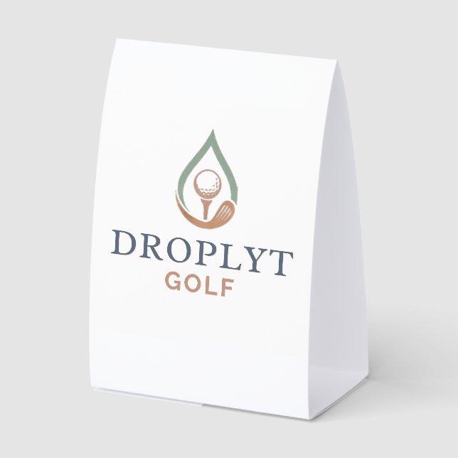 Droplyt Golf Signature-Tischkarte Tischaufsteller (Vorderseite)