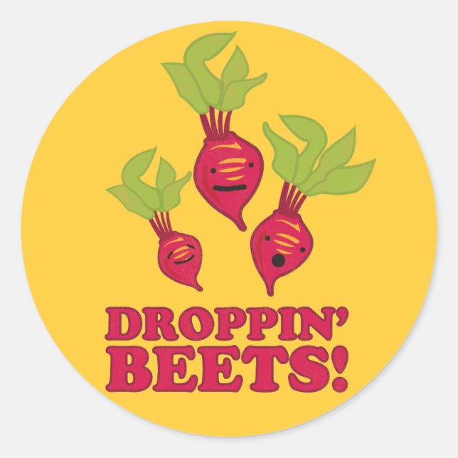 Droppin-Beeren Runder Aufkleber (Vorderseite)