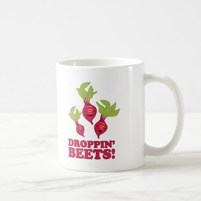 Droppin rote Rüben Kaffeetasse (Rechts)