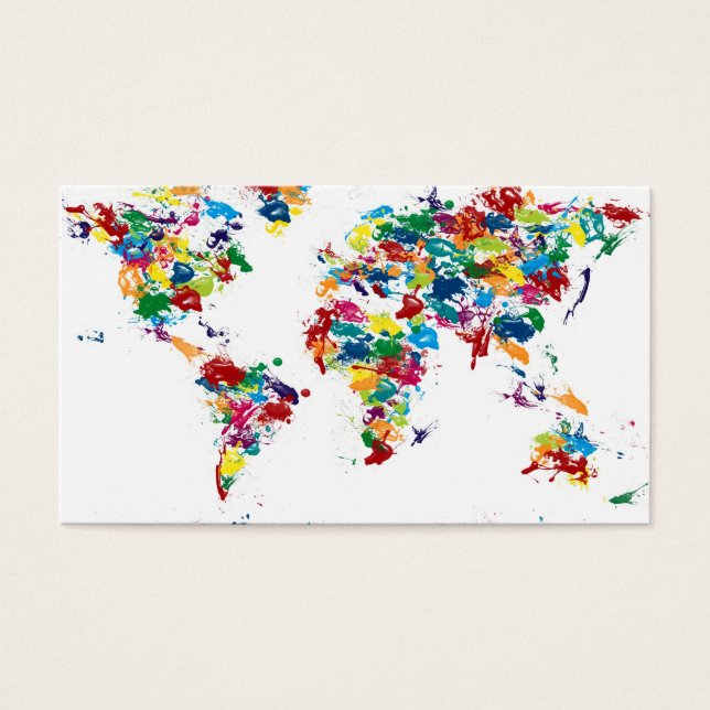 Drops de peinture World Map (Devant)
