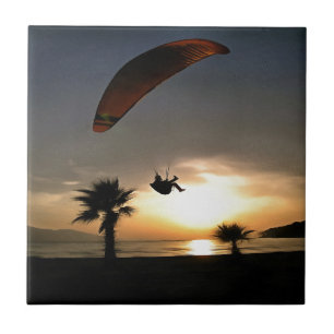 Dropzone am Duskischen Abenteuer Paragliding Art Fliese