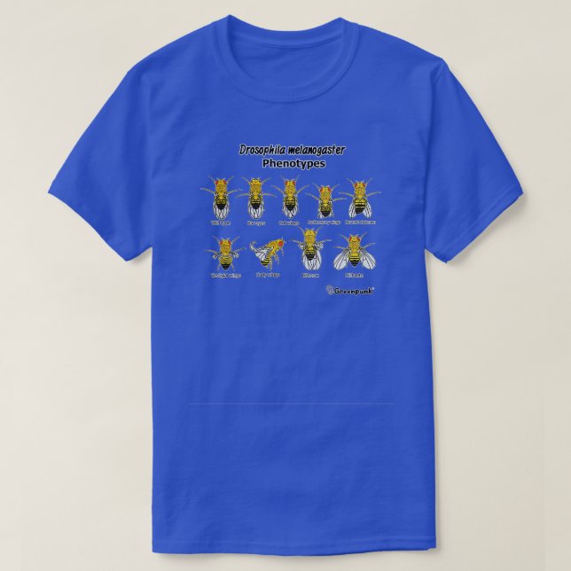 Drosophila melanogaster Phenotypen T-Shirt (Design vorne)
