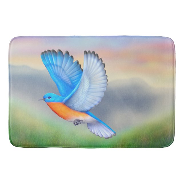 Drossel der Glück-Bad-Matte Badematte (Vorderseite)