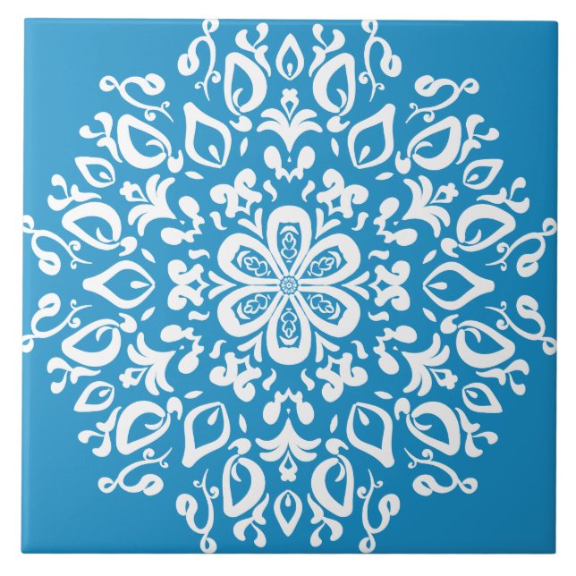 Drossel-Mandala Fliese (Vorderseite)