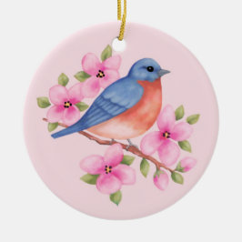 Drossel-Weihnachtsverzierung Keramik Ornament