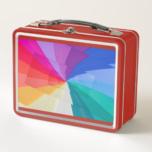 Droste-Effekt auf Metall-Lunchbox Metall Brotdose