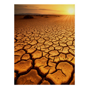 Drought Sunset Poster