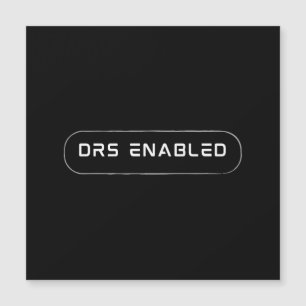 DRS aktiviert, Formel 1 Fans, f1 Racing Sport Magnetkarte