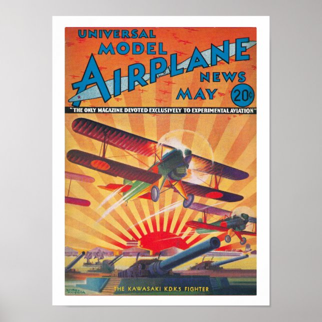 DRUCK 1937 LUFTFAHRZEUG-MAG-ABDECKUNG POSTER (Vorne)
