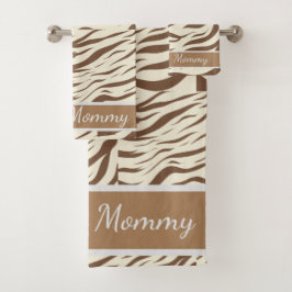 Druck auf Tiere in Afrika, Zebra Afrika Badhandtuch Set