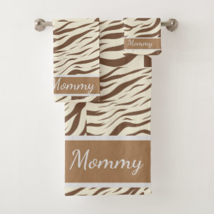 Druck auf Tiere in Afrika, Zebra Afrika Badhandtuch Set