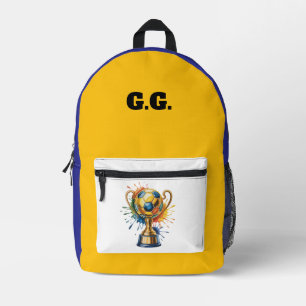 Druck-Cut-Näh-Rucksack - Personalisierter Fußball- Bedruckter Rucksack