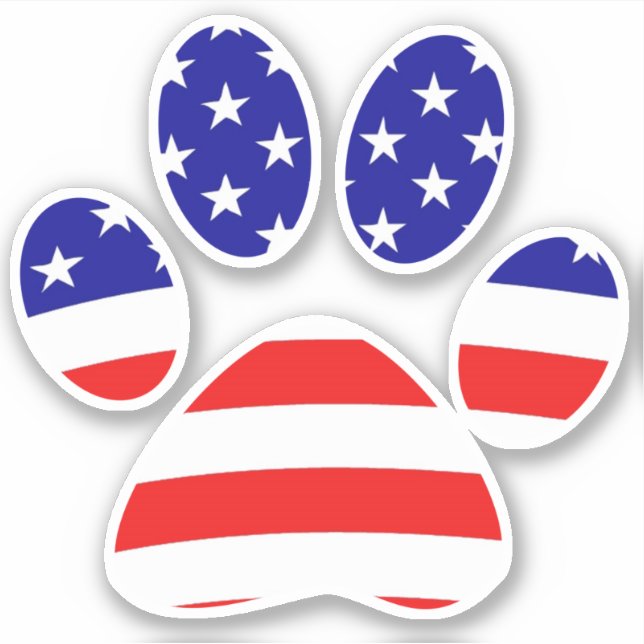 Druck der amerikanischen Flagge Aufkleber (Vorderseite)