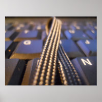 Druck der Computertastatur