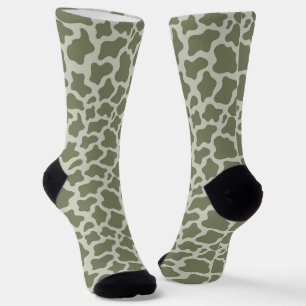 Druck der grünen Kuh Socken