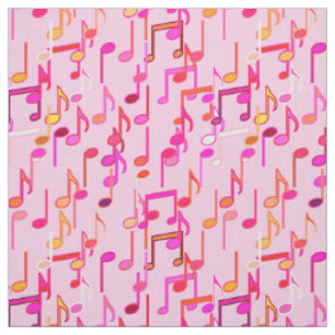 Druck der musikalischen Anmerkungen - Rosa, multi Stoff
