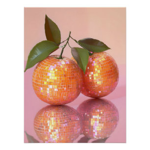 Druck des Ball Orangen-Wands in der Disko