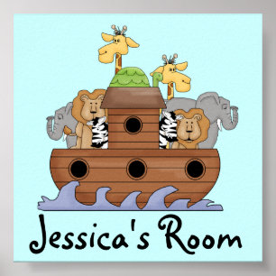Druck des Namens von Noahs Arche-Kinderzimmer Poster