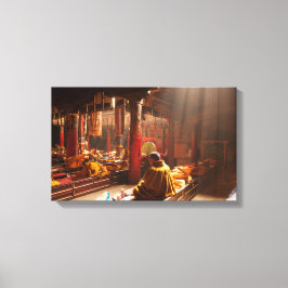 Druck des tibetischen Monks Canvas Leinwanddruck