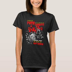 Drück dich bei Zombies, um den Bernhardiner lustig T-Shirt