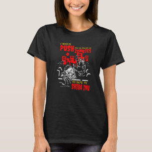 Drück dich bei Zombies, um Shiba Inu Funny Dog Lo  T-Shirt