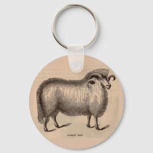 Druck Dorset ram aus dem 19. Jahrhundert Schlüsselanhänger