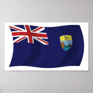 Druck eines Plakats mit der Flagge von St. Helena Poster