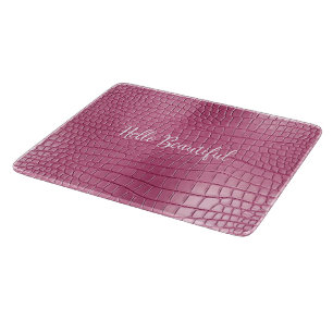 Druck eines rosa Alligators Schneidebrett