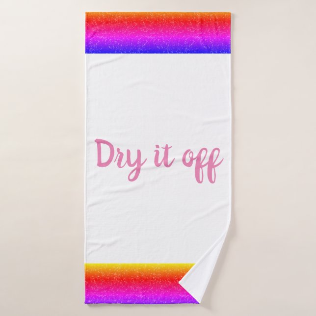 Drück es ab Rainbow Sparkle Badtuch Badehandtuch (Badehandtuch)