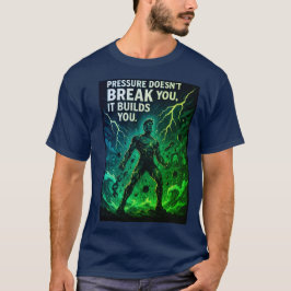 Druck formt dich: Motivierendes Superhelden-Poster T-Shirt