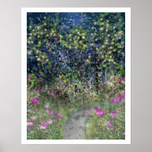 Druck Garten-Weg-Digital Dreamscape Poster