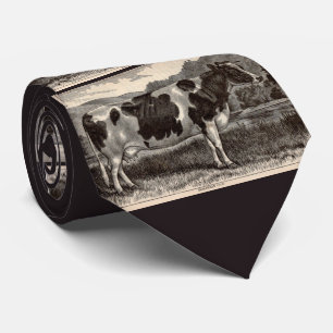 Druck Holstein Kuh aus dem 19. Jahrhundert Krawatte