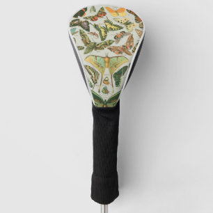 Druck im Muster alter Schmetterlinge und Motten Golf Headcover