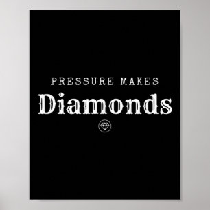 Druck macht Diamant-Inspirations-Motivations-De Poster