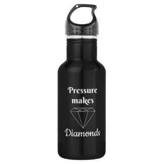 Druck macht Diamanten Edelstahlflasche