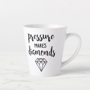 Druck macht Diamanten - Skript-Typografie Milchtasse
