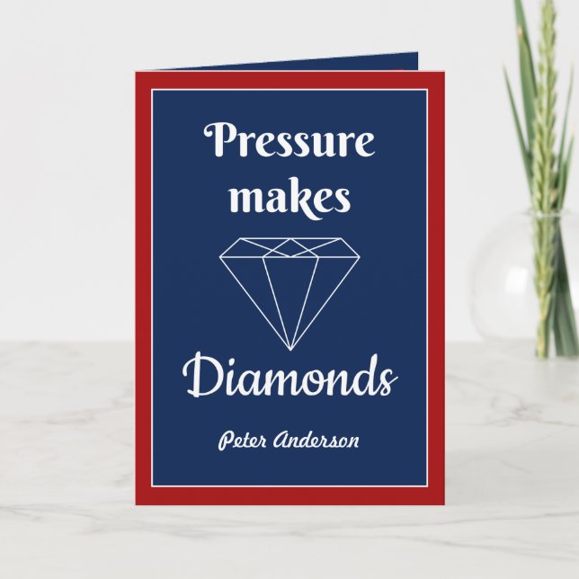 Druck macht Diamonds Gratulationskarte Dankeskarte (Vorderseite)