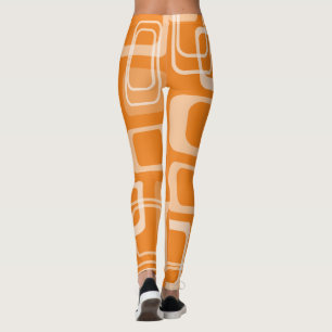 Druck-Muster-Leggings des orange Mod-60ers retro Leggings