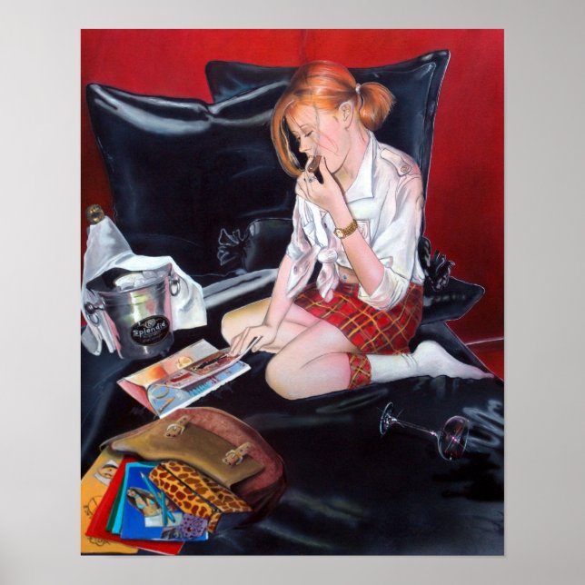 Druck-Plakatmalerin in der Schule Poster (Vorne)