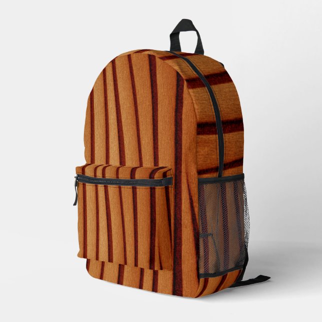 Druck Schneiden Nähbeutel brennen rustikal Orange Bedruckter Rucksack (Rückseitige Ecke Rechts)