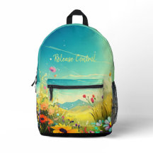 Druck Schneiden Nähtasche mit farbiger Wiese