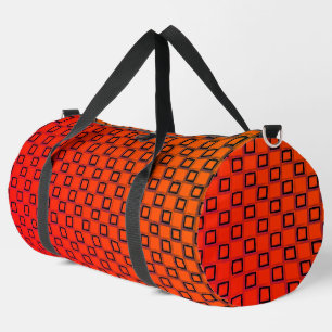 Druck Schneiden Nähtasche Orange Schwarz, modernes Duffle Bag