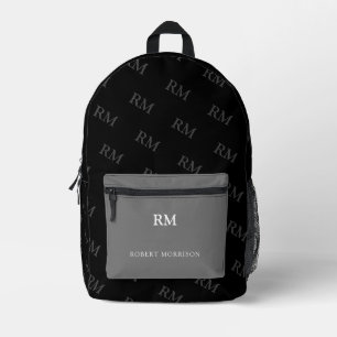 Druck Schneiden Nähtasche schwarz und grau Bedruckter Rucksack