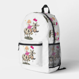 Druck Schnitt Nähbeutel Blumenflocken Kuh Bedruckter Rucksack
