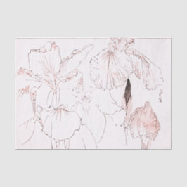 DRUCK Seidenpapier der JAPANISCHEN IRIS-WOODBLOCK